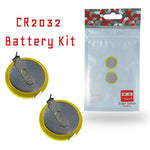 2 x CR2032 Battery with Tabs - SNES Super Nintendo, N64, NES & MegaDrive Cartridges